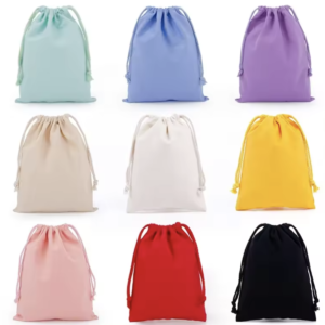 Small Cotton Canvas Drawstring Bag